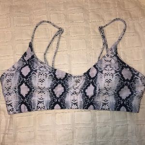 Snakeskin Bikini Top | Size Medium